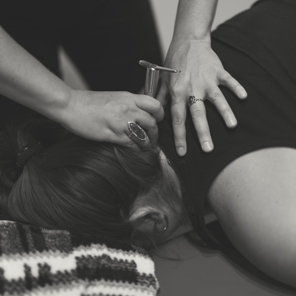 A close-up of the gentle Integrator instrument during an adjustment
